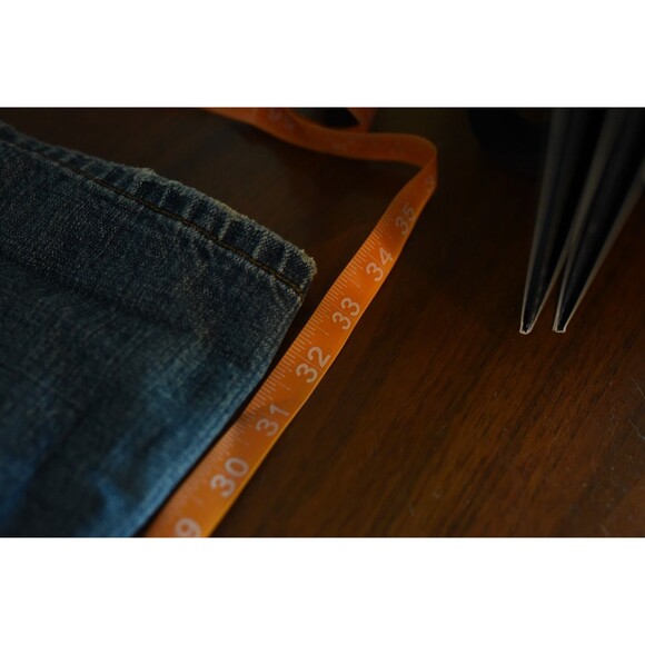 Vintage Z. Cavaricci Distressed Embroidered Copper Sequence Jeans Y2K floral 12 - Picture 10 of 10